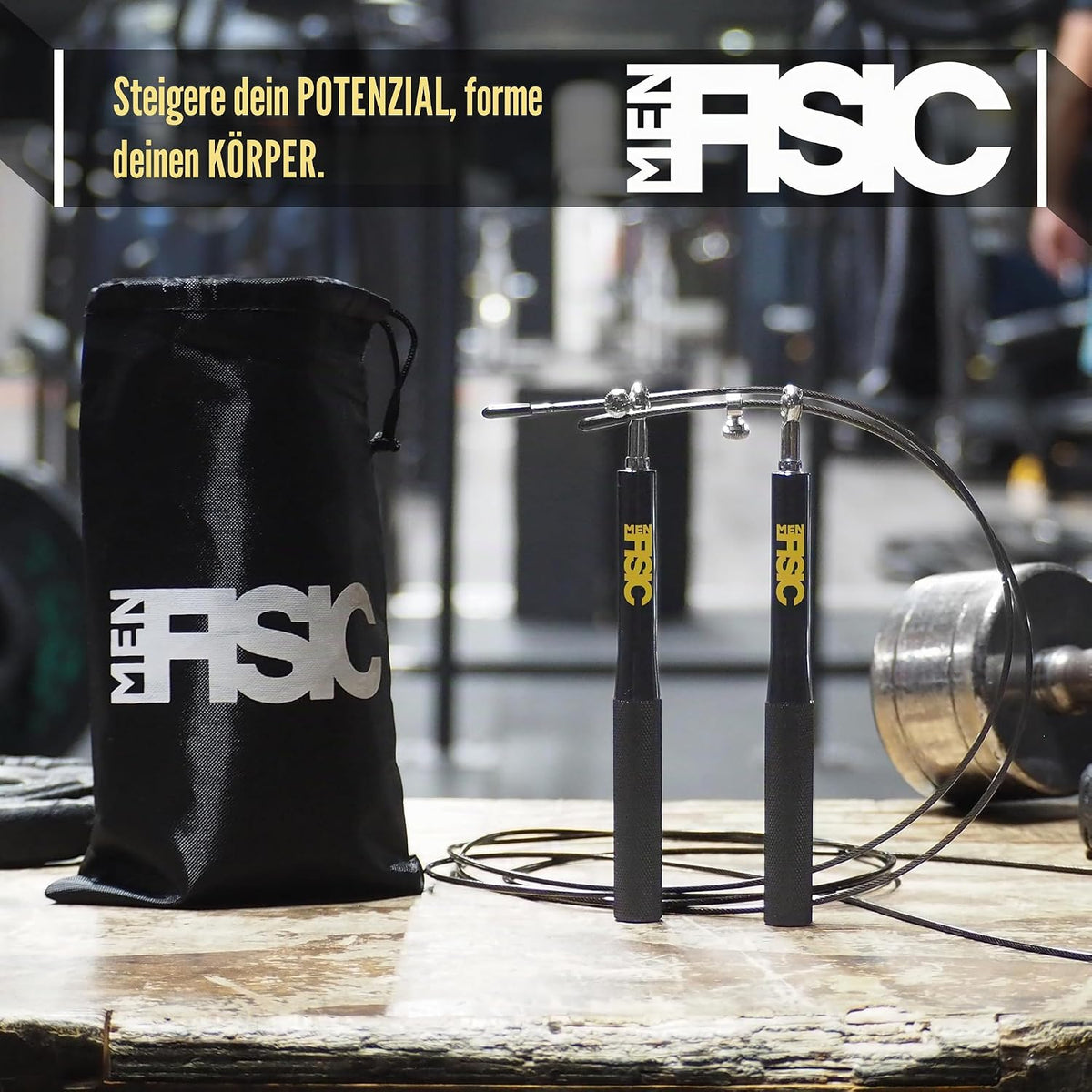 Springseil Mit Kugellager 3,5M Verstellbar Ideal Für Crossfit & Boxen Schwarz Oder Grau