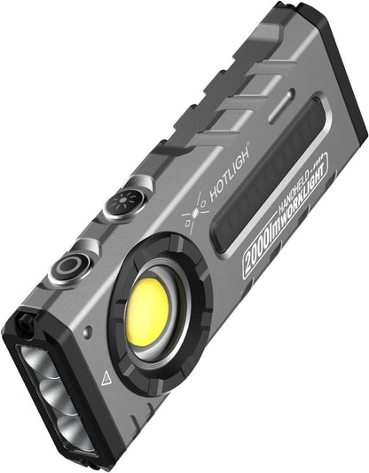 ZF8313 Wiederaufladbare LED-Taschenlampe, EDC-Torch mit 2000 Lumen, RGB- und UV-Lichtquelle für Außenanwendungen und Autoreparaturen