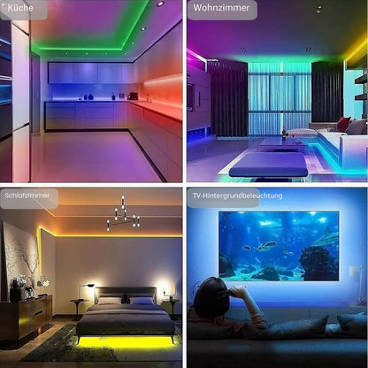 Led TV Hintergrundbeleuchtung 1M, Smart Led App Fernbedienung Led Backlight, Bluetooth Lichtband Selbstklebend Sync Mit Musik Für 32-50 Zoll TV