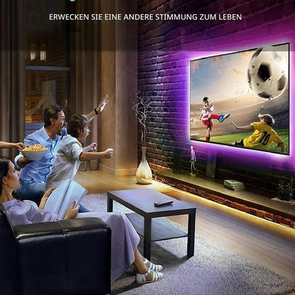 Led TV Hintergrundbeleuchtung 1M, Smart Led App Fernbedienung Led Backlight, Bluetooth Lichtband Selbstklebend Sync Mit Musik Für 32-50 Zoll TV