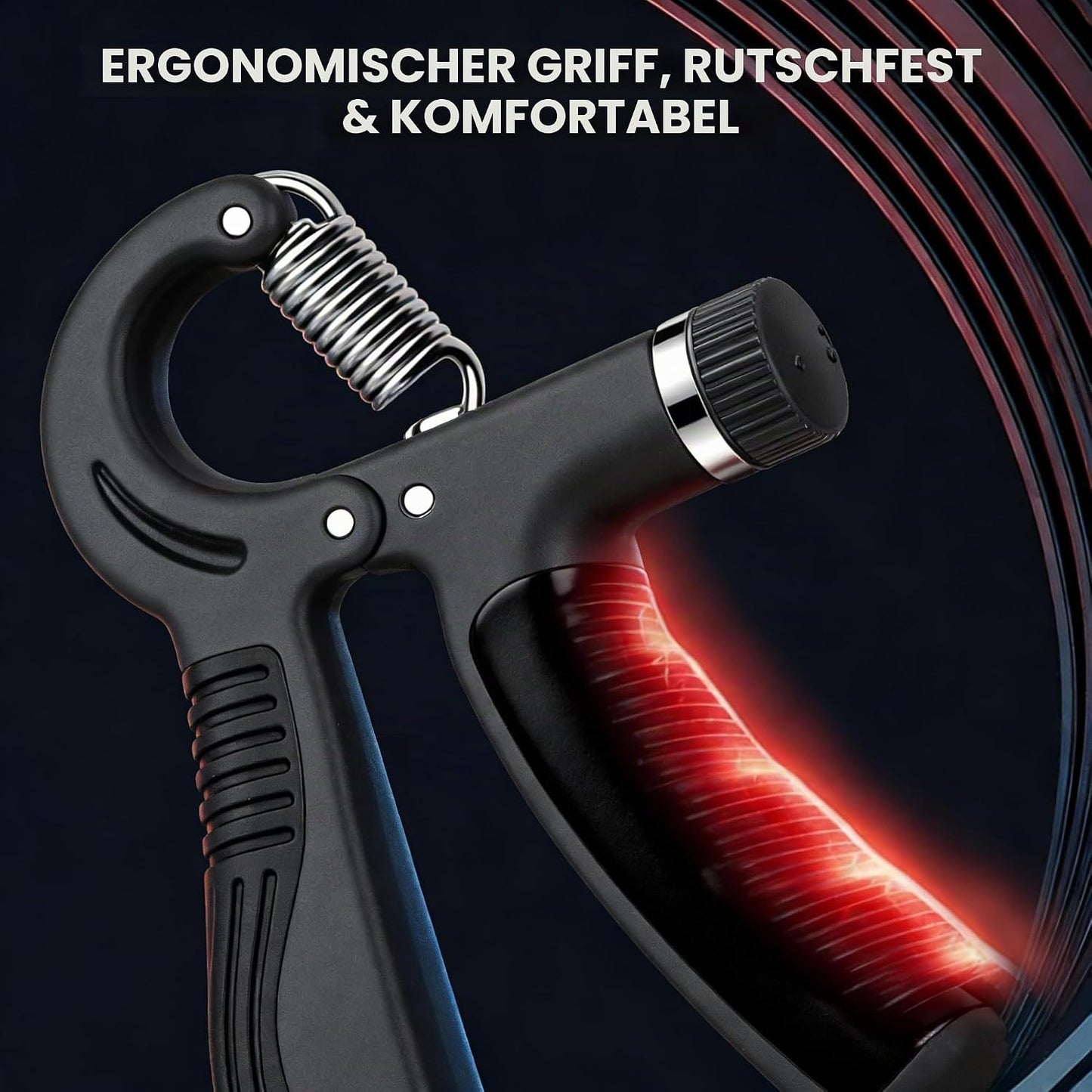 Verstellbarer Handgreifer Mit Smart Zähler, 5-60 Kg Widerstand Grip Krafttrainer Für Sport Und Fitness