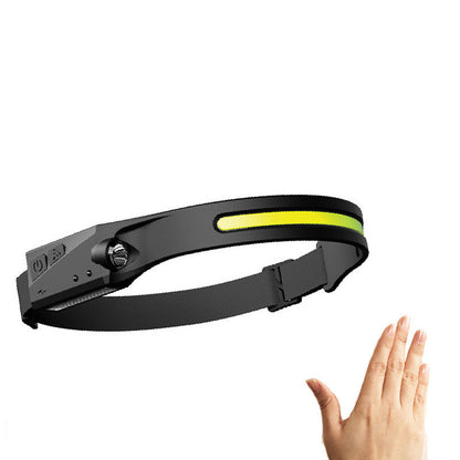 COB LED Induction Riding Headlamp Flashlight USB Rechargeable Waterproof Camping Headlight with All Perspectives Hunting Light