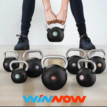 WINNOW Kettlebells Krafttraining Anti-Rutsch-Griff Kettlebells Gewicht Set Für Ganzkörper-Workout, Heim Gym