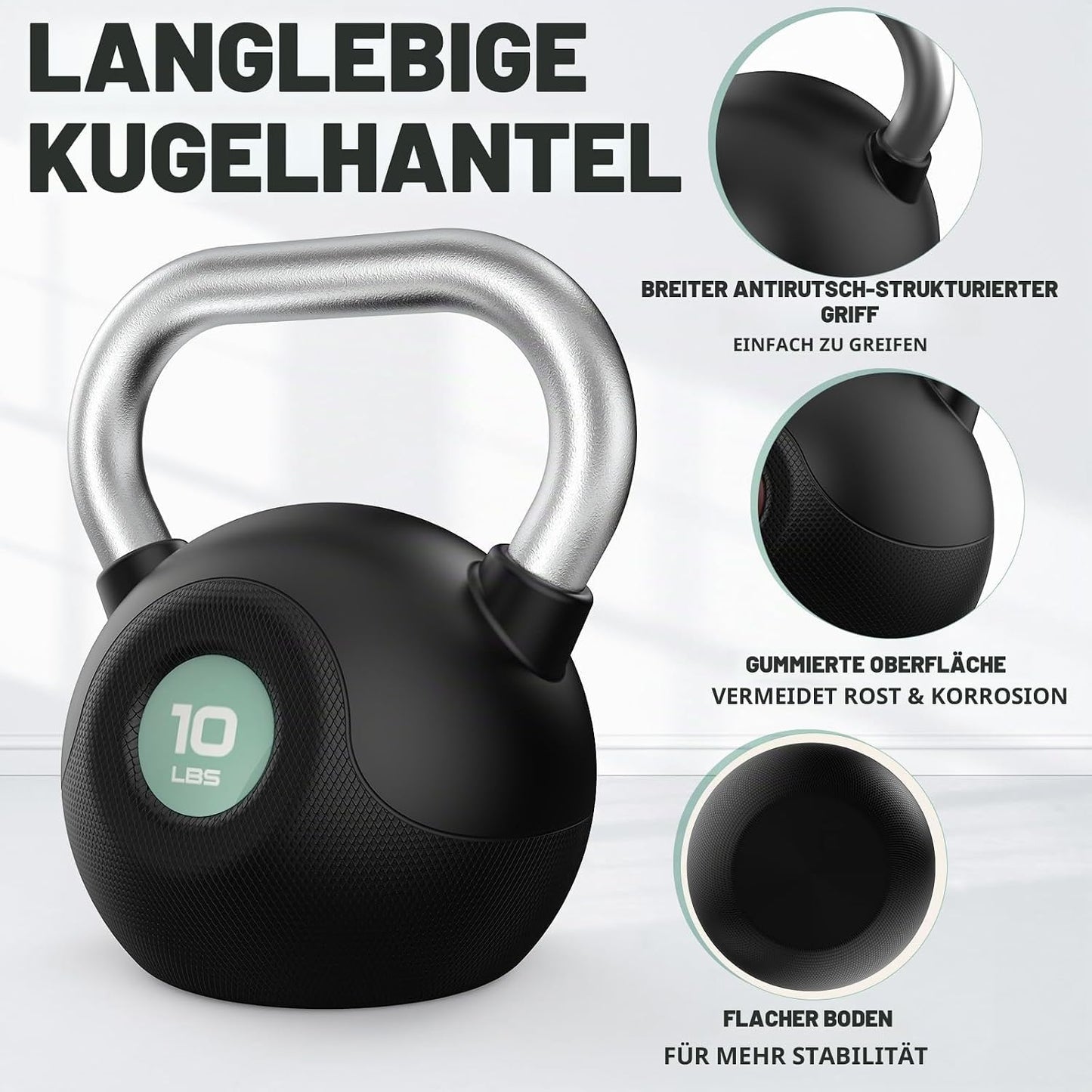 WINNOW Kettlebells Krafttraining Anti-Rutsch-Griff Kettlebells Gewicht Set Für Ganzkörper-Workout, Heim Gym
