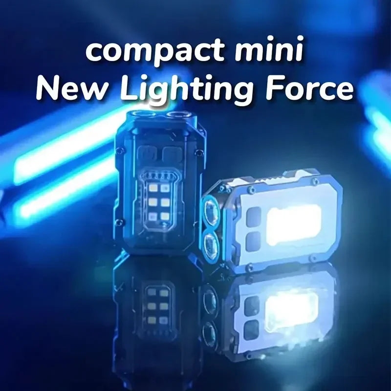 Super Bright Powerful Pocket Torch Light LED Multifunctional Linterna Magnetic COB LED EDC Mini Keychain Flashlight Rechargeable