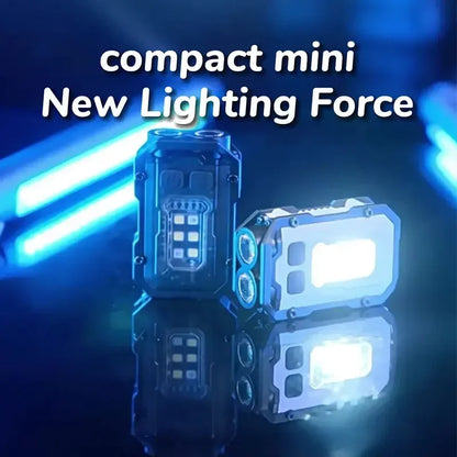 Super Bright Powerful Pocket Torch Light LED Multifunctional Linterna Magnetic COB LED EDC Mini Keychain Flashlight Rechargeable