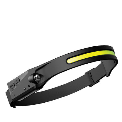 COB LED Induction Riding Headlamp Flashlight USB Rechargeable Waterproof Camping Headlight with All Perspectives Hunting Light