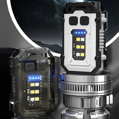 Super Bright Powerful Pocket Torch Light LED Multifunctional Linterna Magnetic COB LED EDC Mini Keychain Flashlight Rechargeable