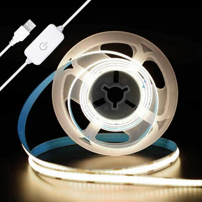 COB LED Streifen 3M Neutralweiß 4000K USB Dimmbar LED Strip 320Leds/M 5V Selbstklebend LED Light Band Für TV LED Hintergrundbeleuchtung Hängeschrankunterbeleuchtung