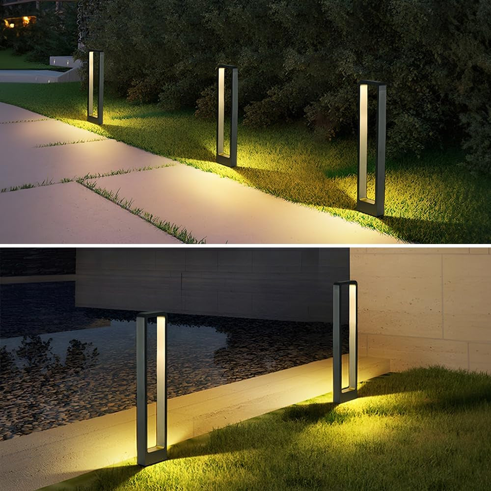 LED Outdoor Pathway Lights, 7W Garden Lamp, 3000K Exterior Floor Lamp, 60CM IP65 Bollard Light, Standalone Garden Lighting Solution