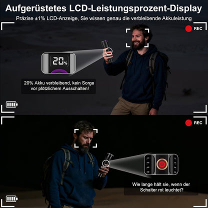 Shadowhawk 365Nm UV Taschenlampe, 30W Schwarzlicht mit 4-Kern-Technologie und Filterlinse