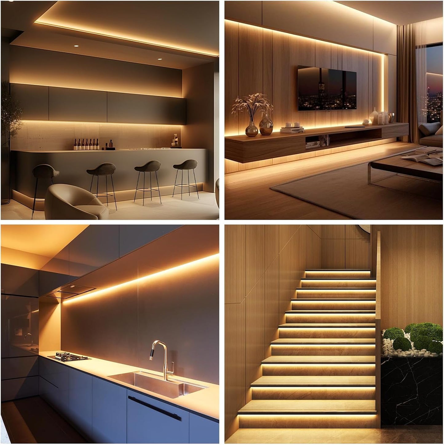 COB LED Streifen 3M Neutralweiß 4000K USB Dimmbar LED Strip 320Leds/M 5V Selbstklebend LED Light Band Für TV LED Hintergrundbeleuchtung Hängeschrankunterbeleuchtung