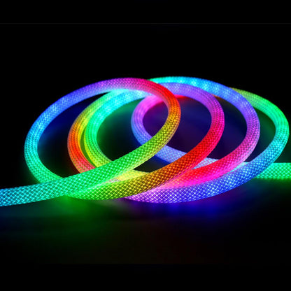 Bluetooth USB RGBIC Neon LED Strip - 3M Waterproof IP65 Dimmable LED Light Tube with 50 LEDs/M, App-Controlled for DIY Bedroom Decoration