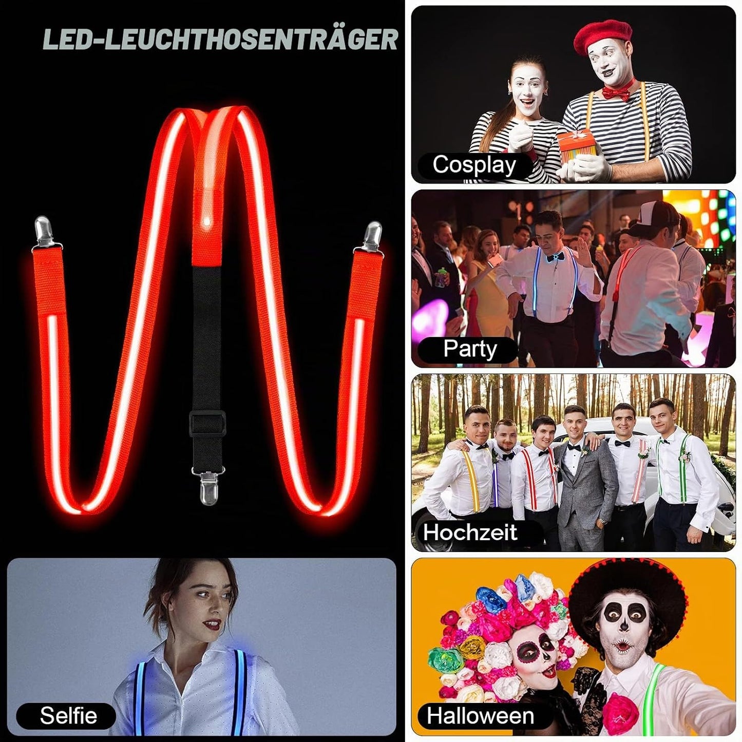 LED Illuminated Glasses, Wired Neon Rave Eyewear