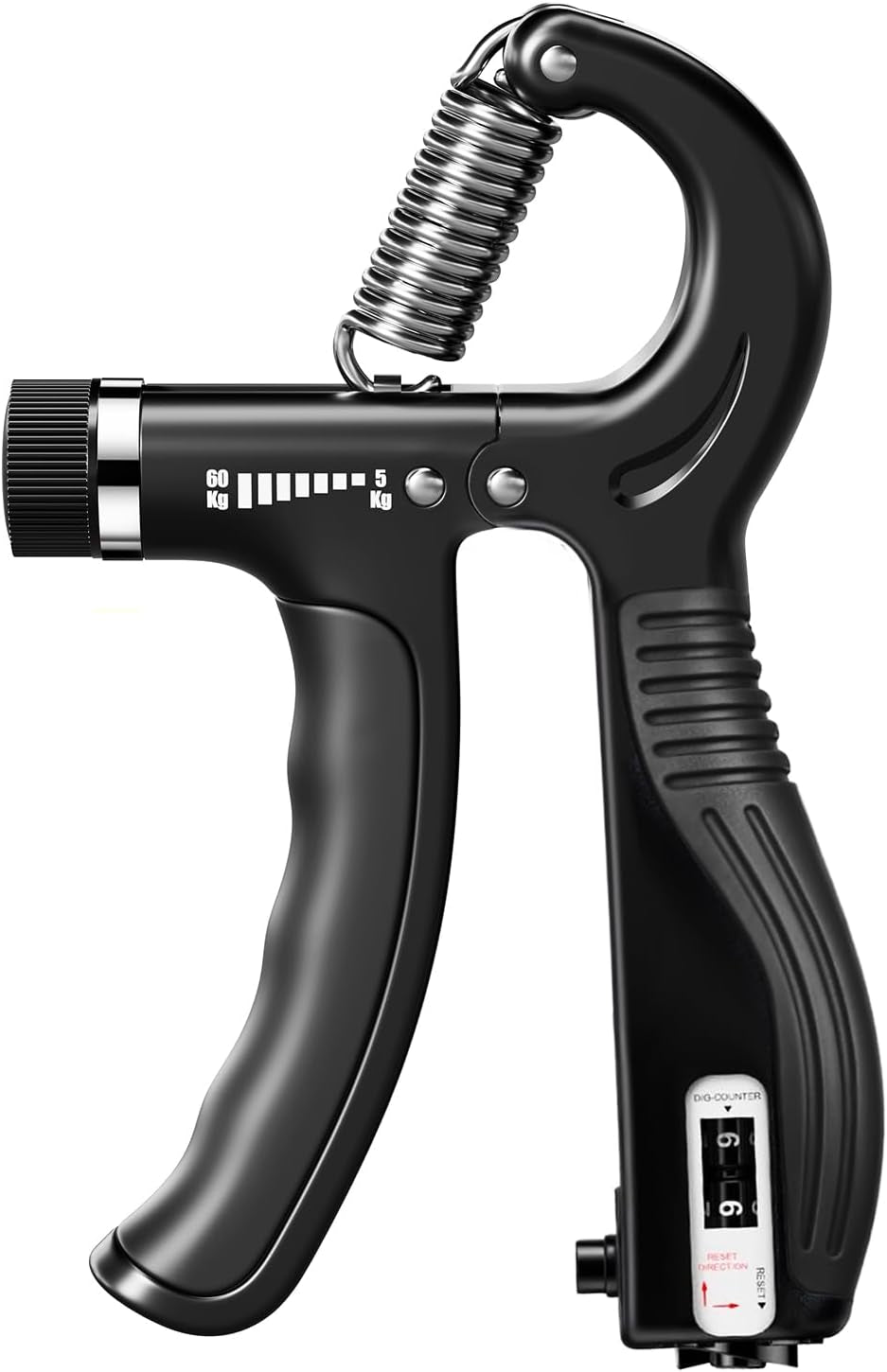 Verstellbarer Handgreifer Mit Smart Zähler, 5-60 Kg Widerstand Grip Krafttrainer Für Sport Und Fitness